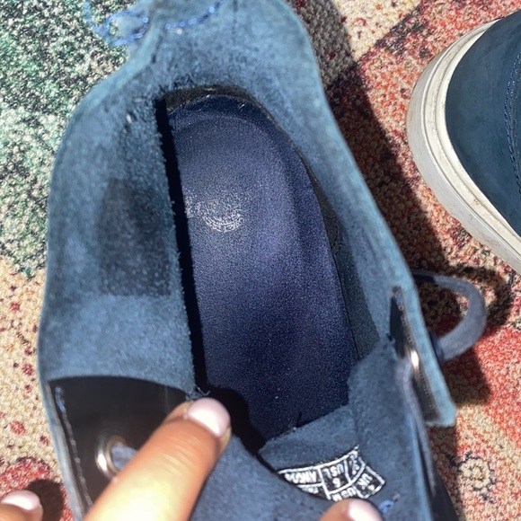 Dr martins blue suede white bottom boots size US6 - Picture 6 of 8